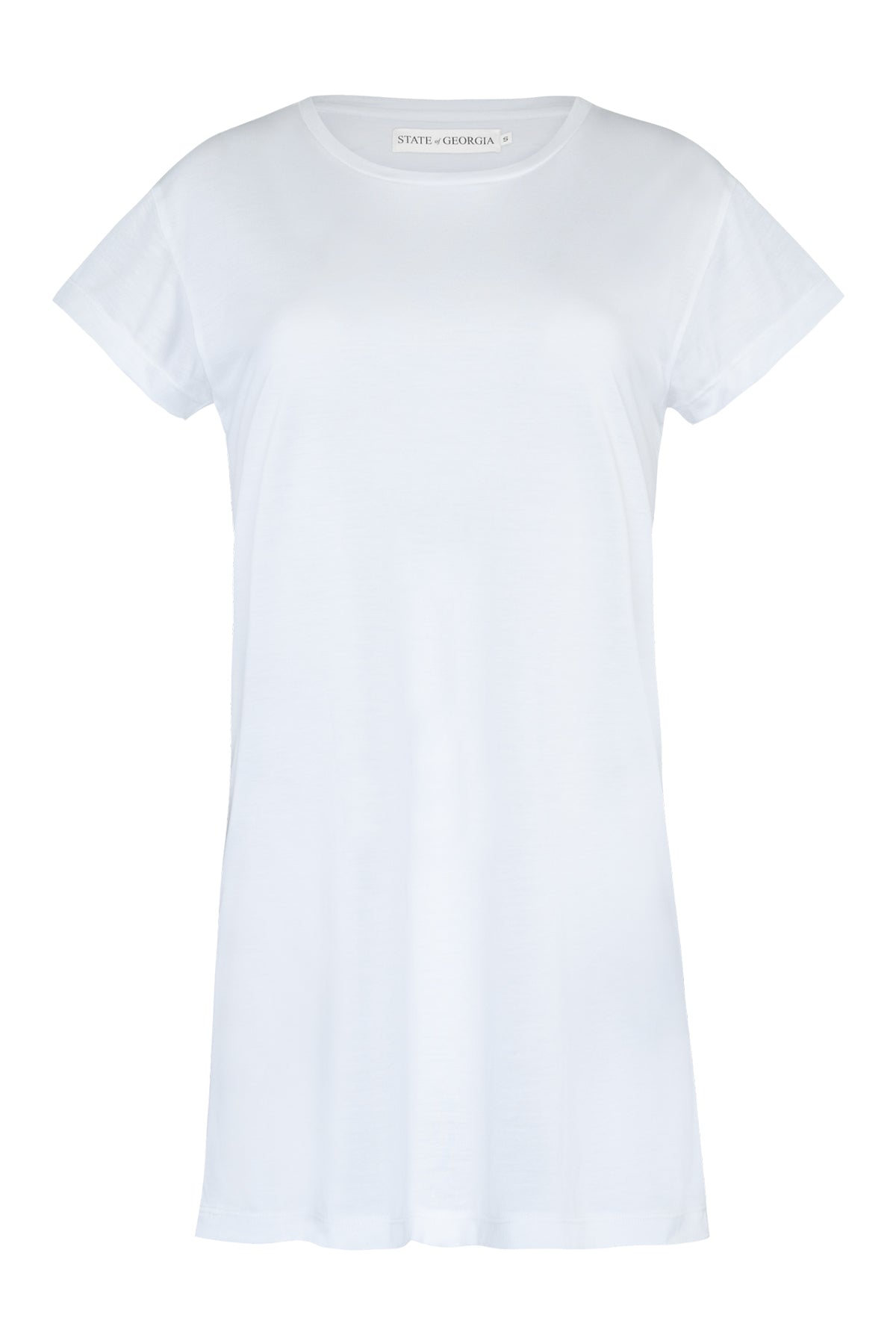 THE MONROE T-SHIRT MINI DRESS - BLEACHED WHITE