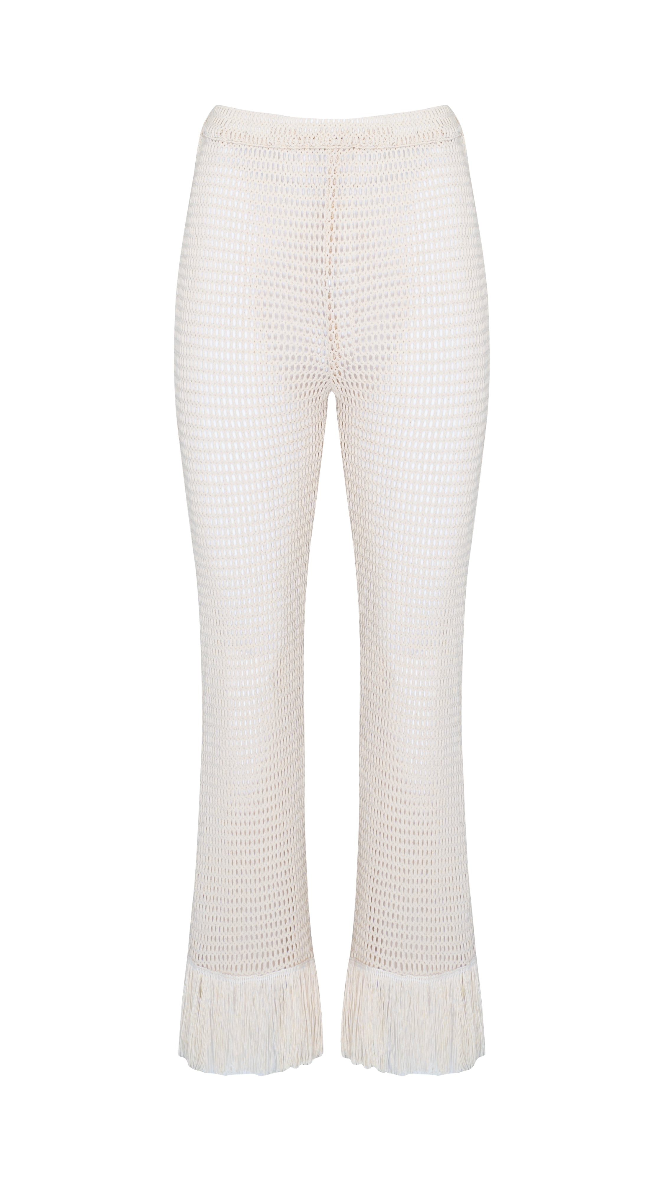 THE ERIKA KNITTED PULL ON PANTS - SOFT LATTE CREAM