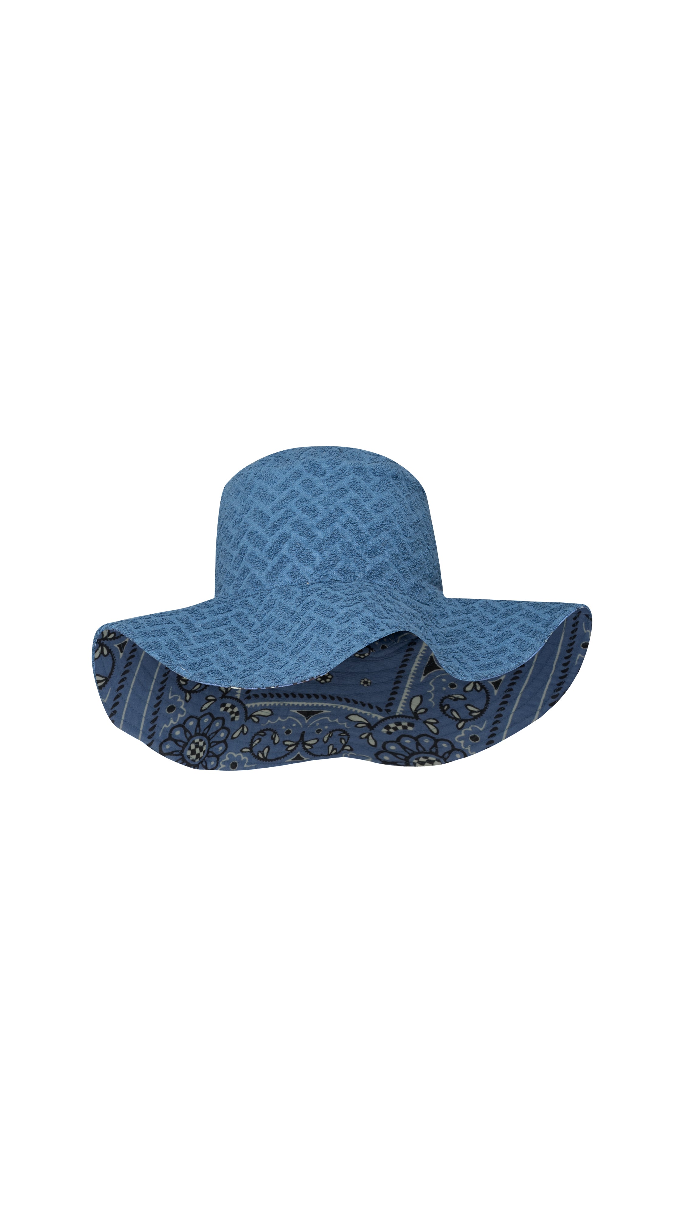 TERRINGBONE/BANDANA SUN HAT - CLOUD BLUE