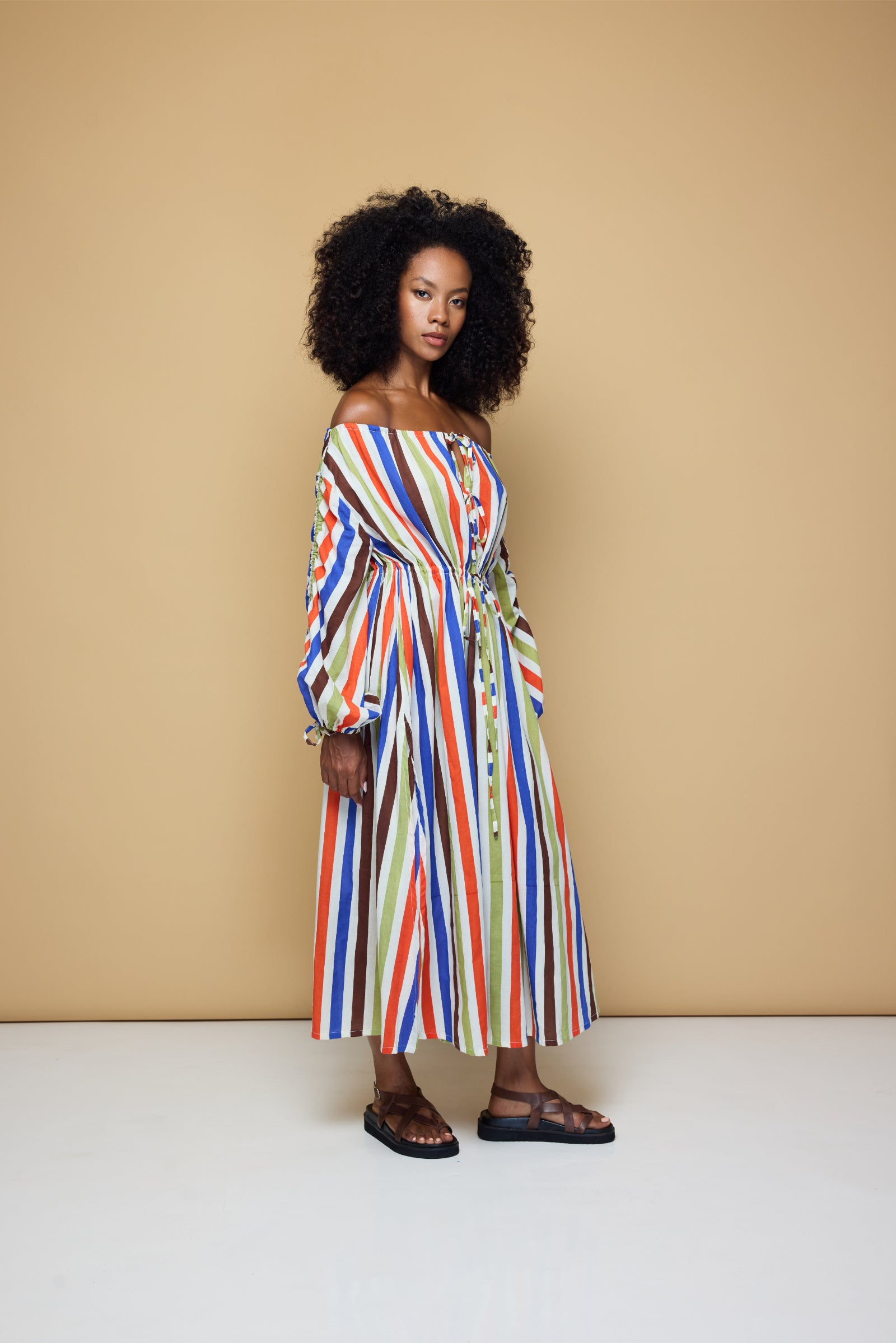 SALT AND SEA MAXI BEACH DRESS - COOLIO STRIPES