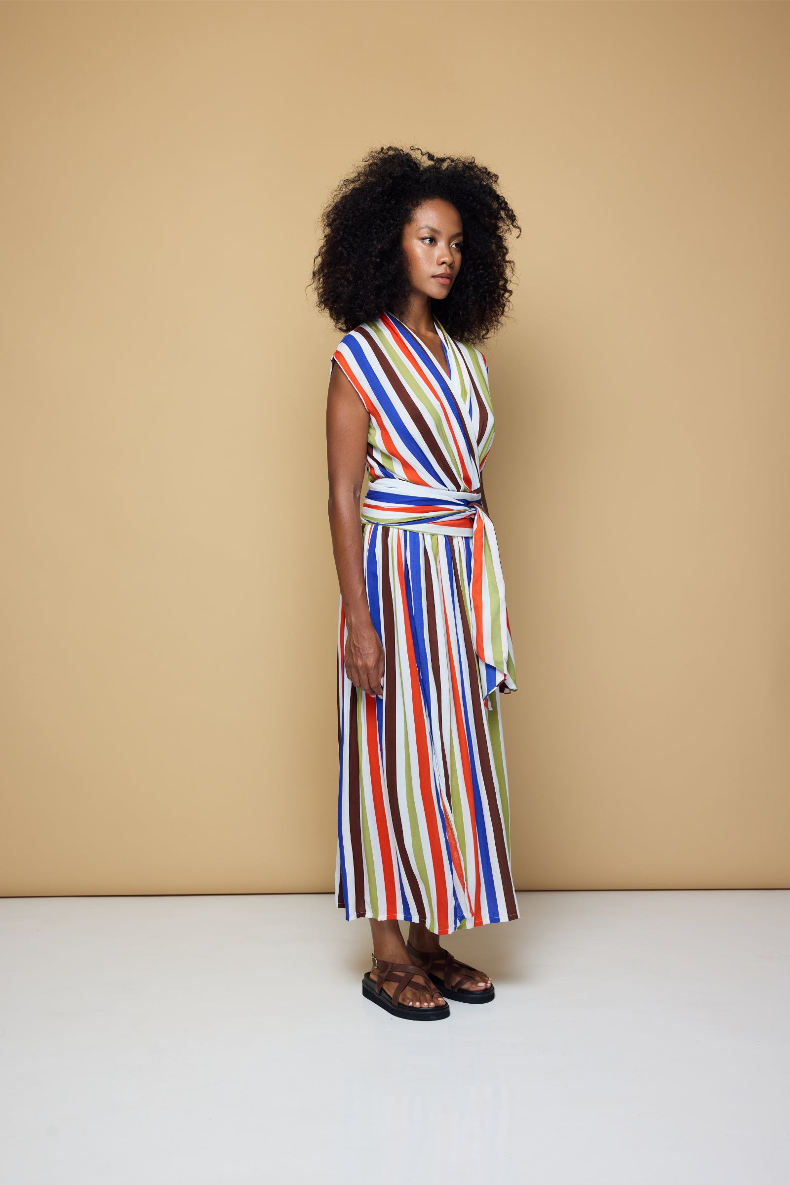 THE POINT DRESS MAXI - COOLIO STRIPE