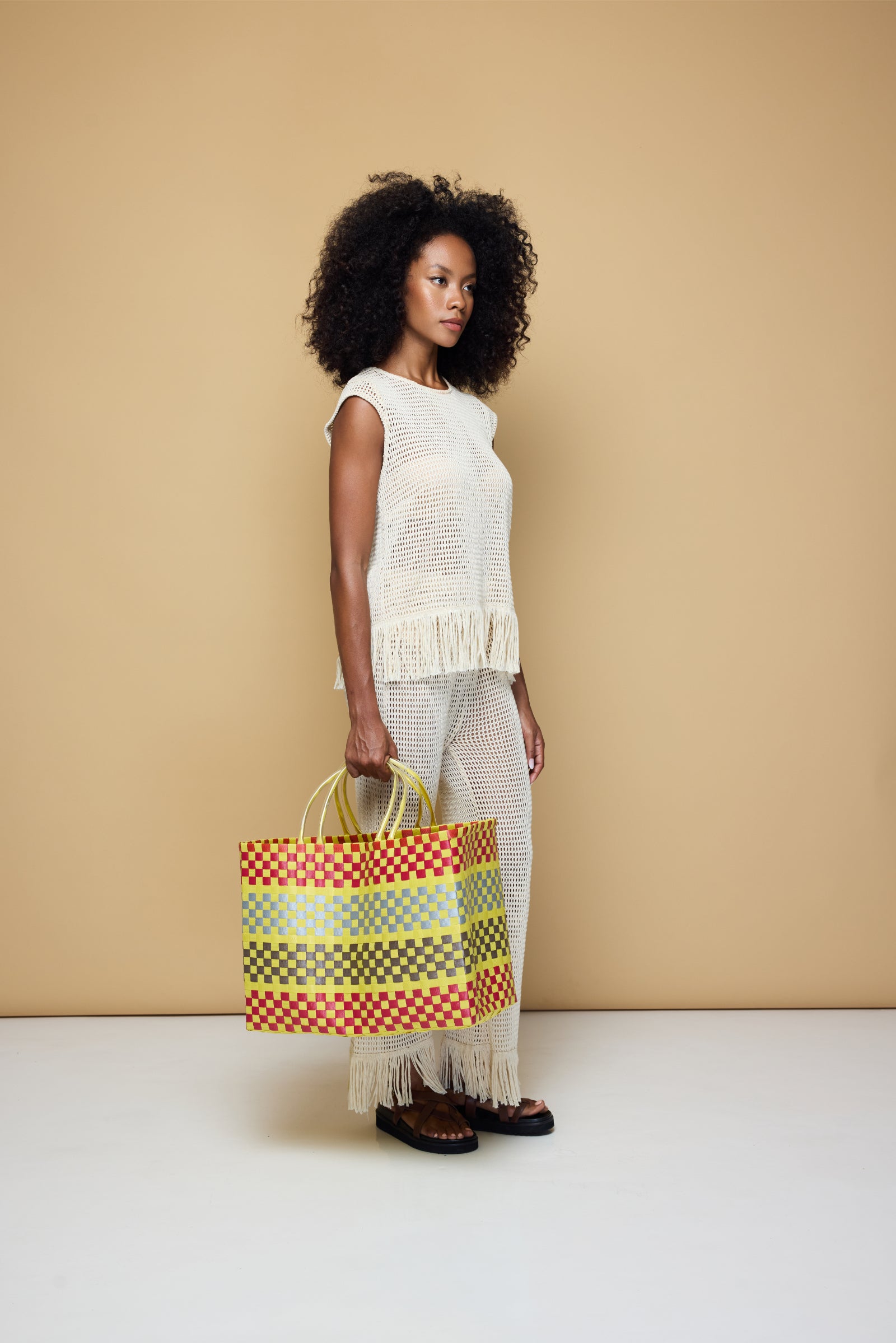 THE ERIKA KNITTED PULL ON PANTS - SOFT LATTE CREAM