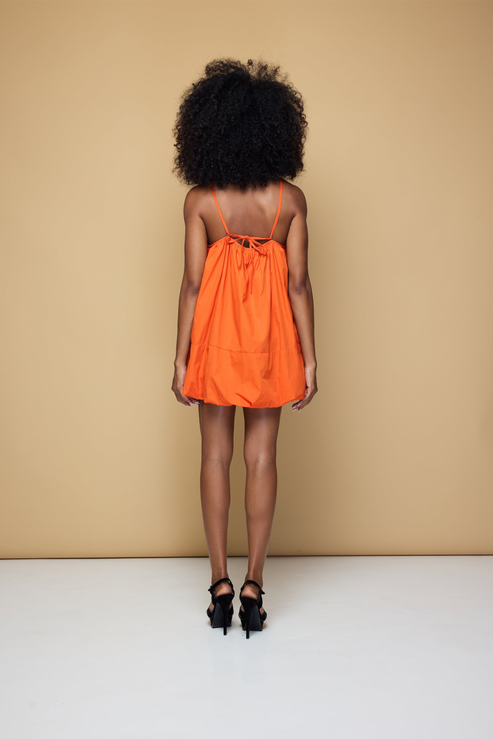 FLOATE BALLOON DRESS - BLOOD ORANGE