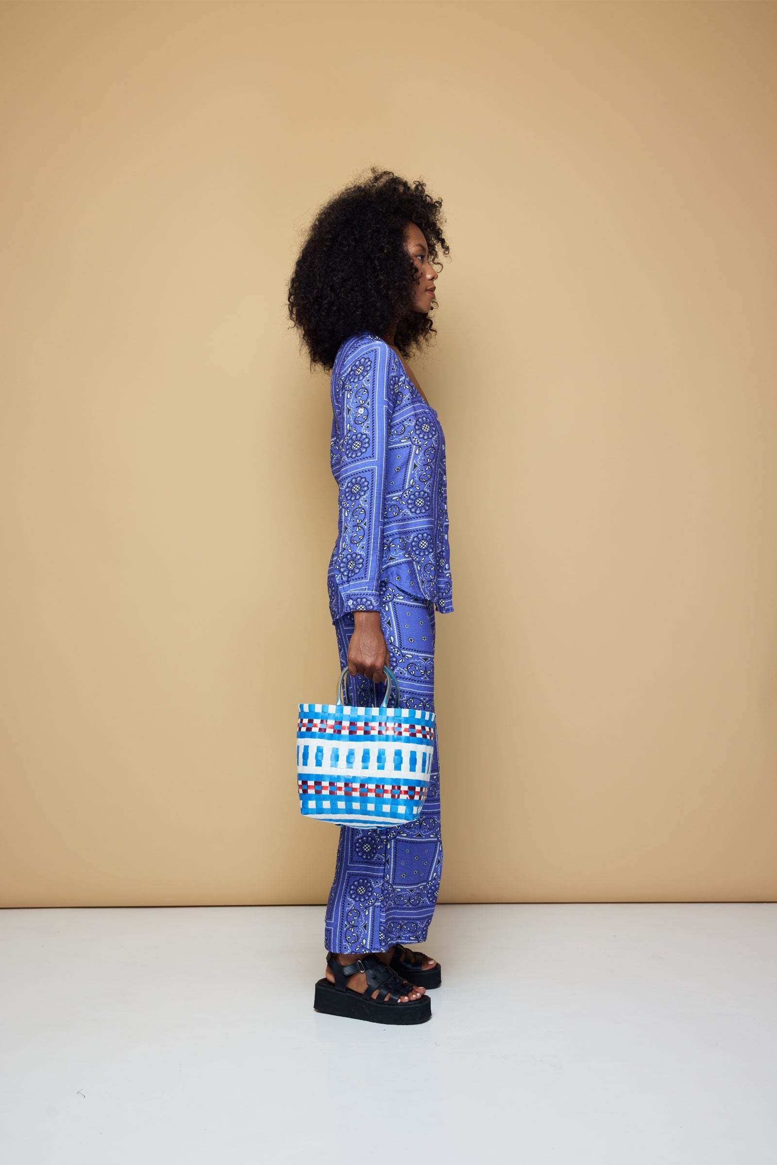 BOARDWALK PANTS 2.0 - BANDANA STATE PRINT/ BLUE