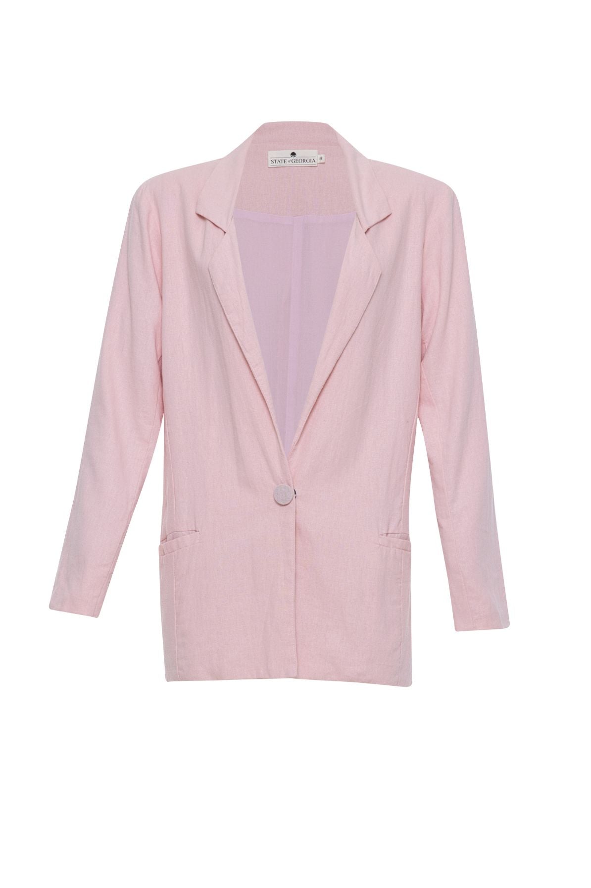 THE LINEN BLAZER - PINK
