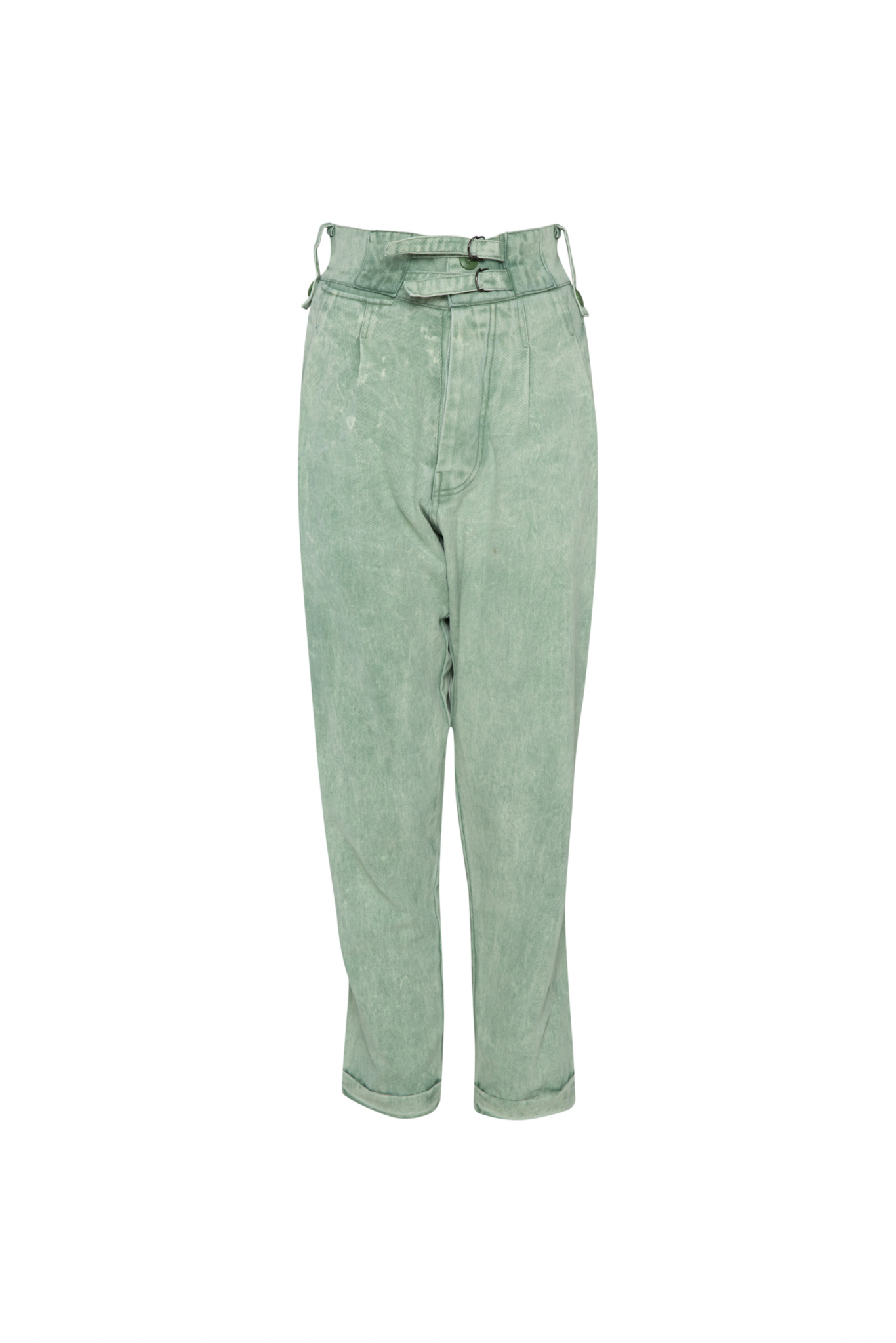 THE PERRY LONG PANTS - STONE WASHED GREEN